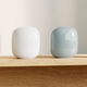 A photo showing the Nest Wifi Pro in its four color ways